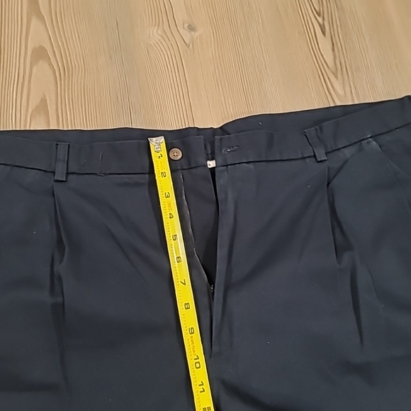 Haggar Dress Pants Mens 44 X 32 Navy Blue Cotton Stretch Classic Fit Formal - Picture 9 of 9